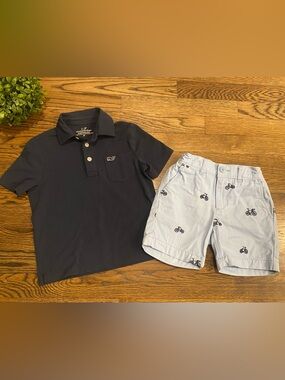 Vineyard Vines Polo & Hanna Andersson Bicycle Twill Shorts Sz 4